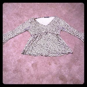 Cheetah print blouse
